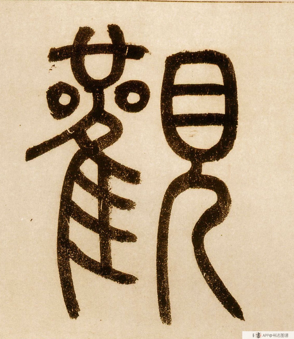 赵孟頫 篆书观字书法写法